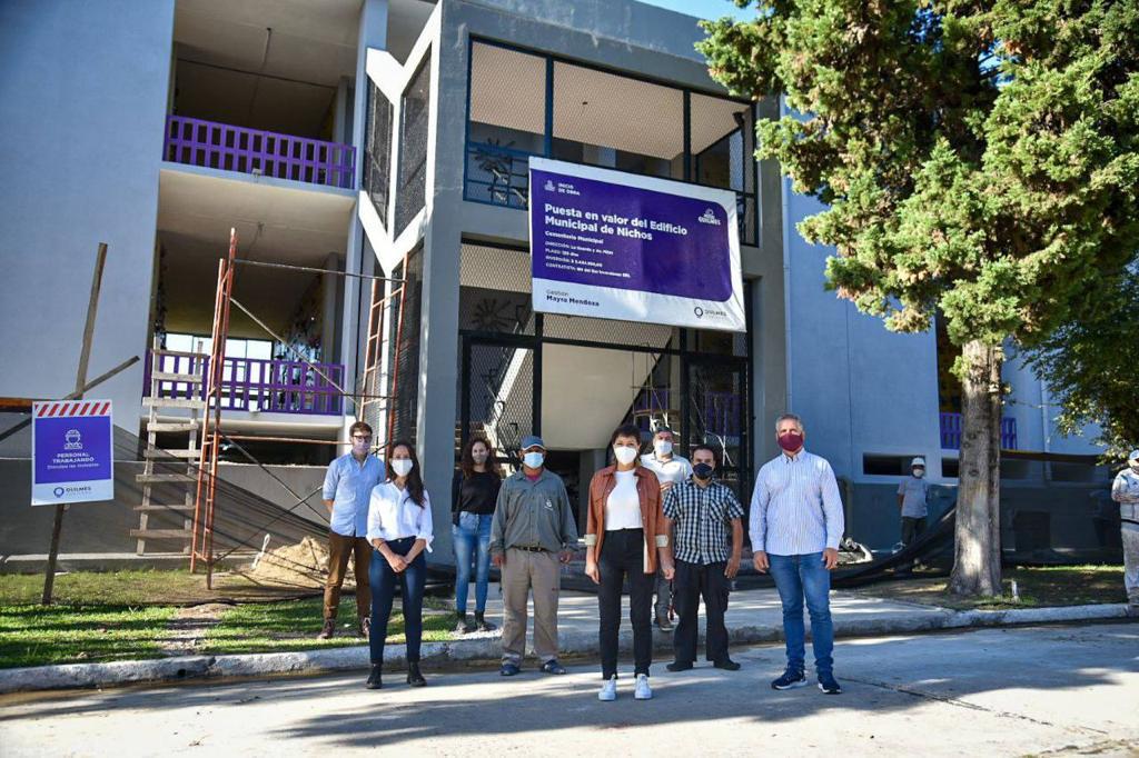 MAYRA SUPERVISÓ LA OBRA DE PUESTA EN VALOR DEL EDIFICIO MUNICIPAL DE NICHOS