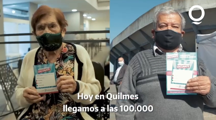 QUILMES SUPERÓ LAS 100.000 PERSONAS VACUNADAS   