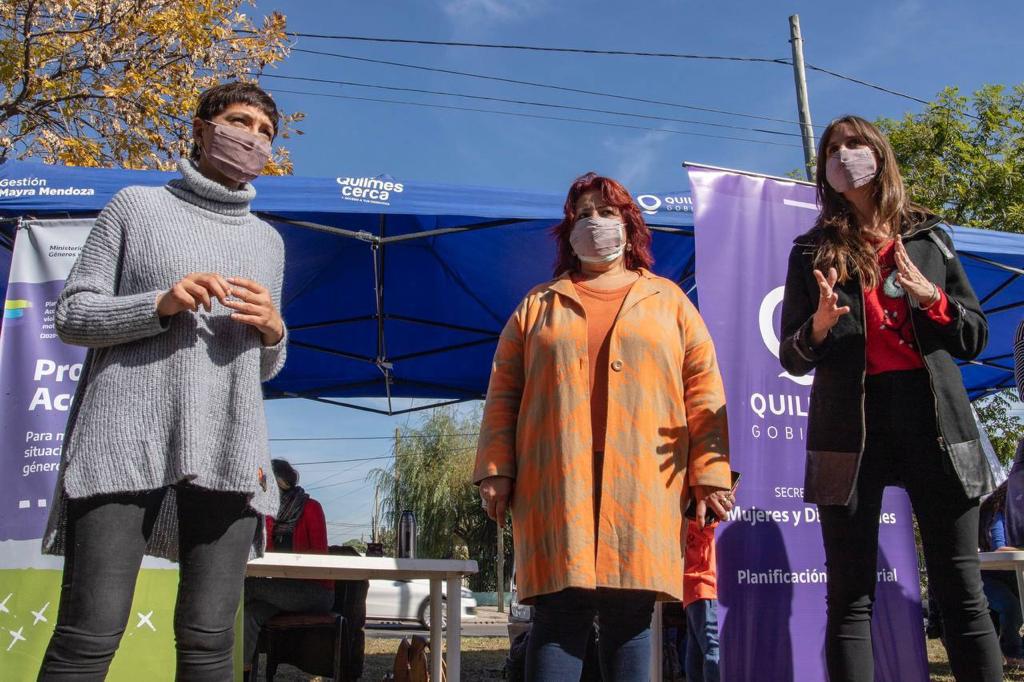 MAYRA Y FUNCIONARIAS SUPERVISARON EL PROGRAMA ACOMPAÑAR
