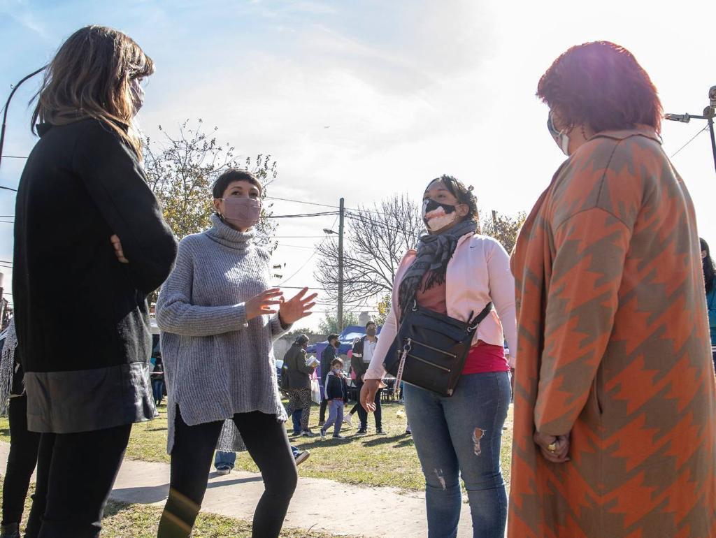 MAYRA Y FUNCIONARIAS SUPERVISARON EL PROGRAMA ACOMPAÑAR
