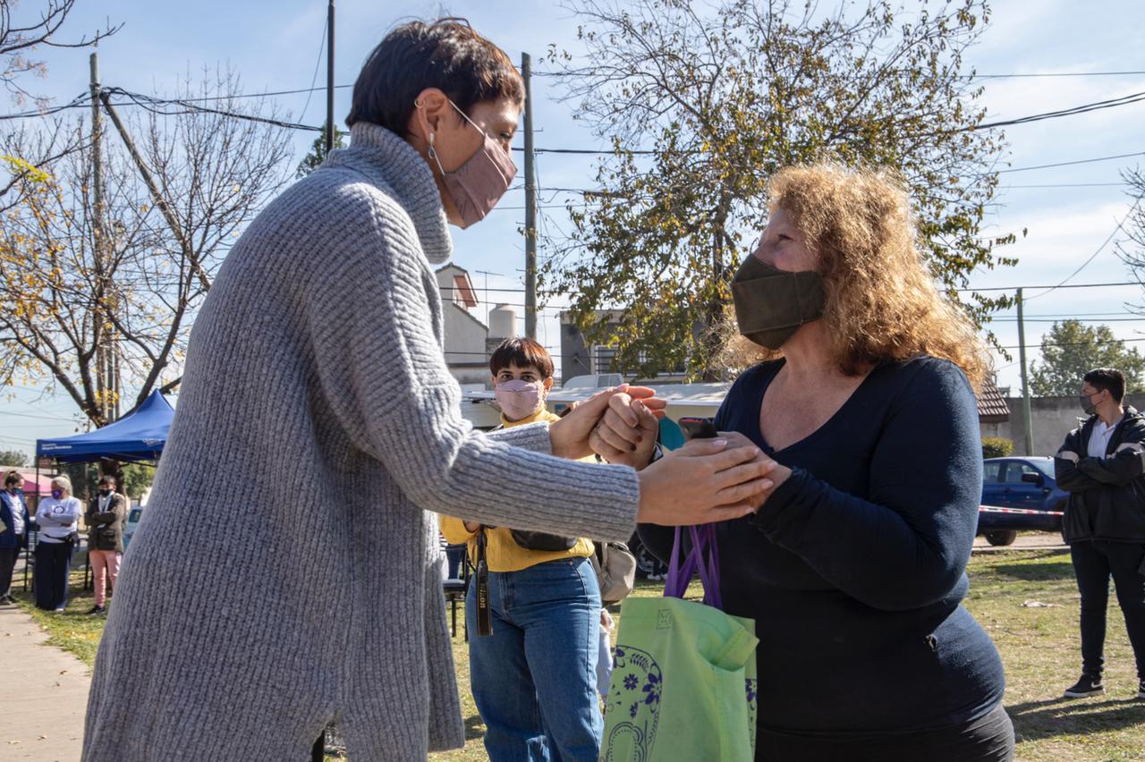 MAYRA Y FUNCIONARIAS SUPERVISARON EL PROGRAMA ACOMPAÑAR