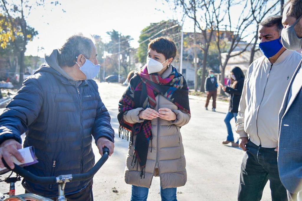MAYRA DESTACÓ EL AVANCE DE LOS TRABAJOS SOBRE AVENIDA SANTA FE