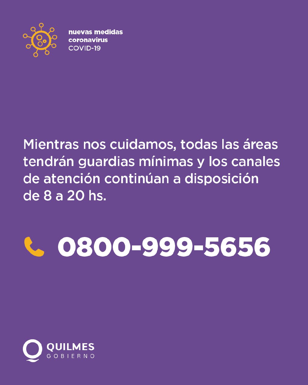 HABRÁ GUARDIAS "MÍNIMAS" Y ATENCIÓN POR DISTINTOS CANALES DE COMUNICACIÓN