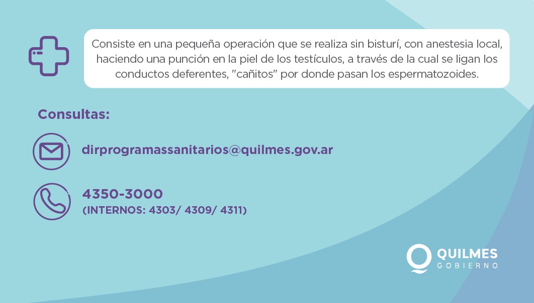 EL MUNICIPIO DE QUILMES COMENZÓ A REALIZAR VASECTOMÍAS SIN BISTURÍ