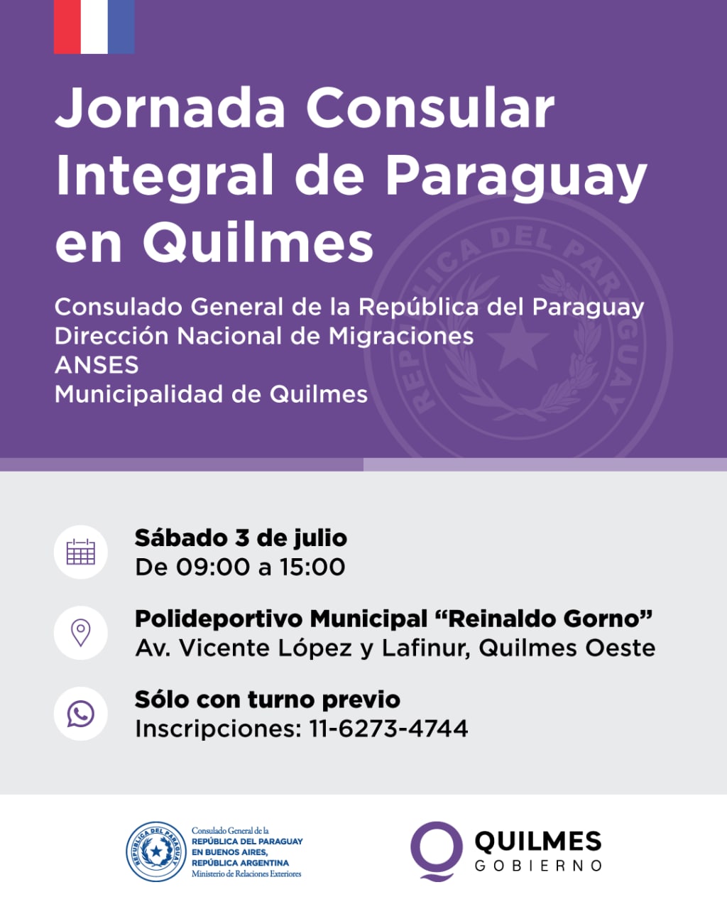 JORNADA CONSULAR INTEGRAL DE PARAGUAY EN QUILMES
