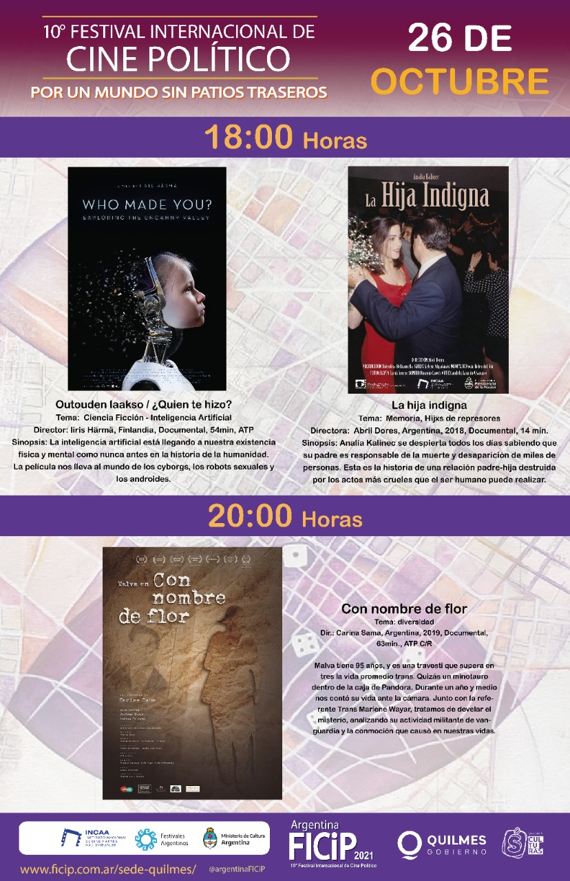 EL ESPACIO INCAA QUILMES ES SUBSEDE DEL 10º FESTIVAL DE CINE POLÍTICO
