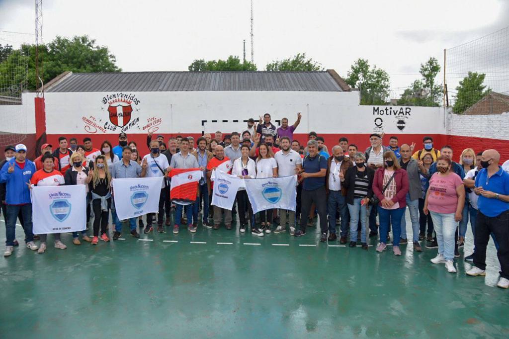 MAYRA RECORRIÓ LAS MEJORAS EDILICIAS HECHAS EN EL CLUB DEPORTIVO SAN MARTÍN