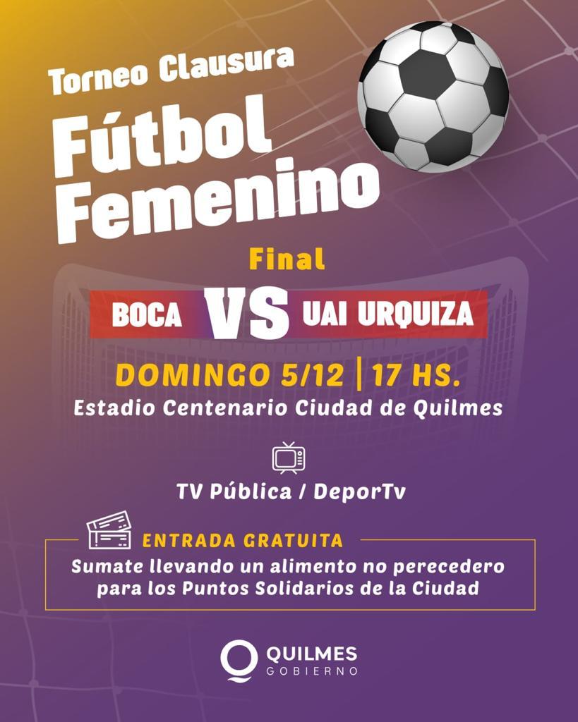 LA FINAL DEL CLAUSURA FEMENINO DE AFA SE DISPUTARÁ EL DOMINGO EN QUILMES