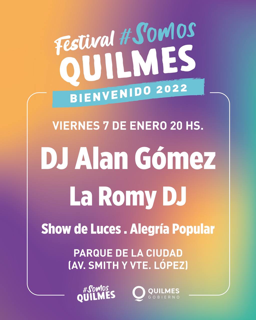NUEVA EDICIÓN DEL FESTIVAL “SOMOS QUILMES” EN EL PARQUE DE LA CIUDAD