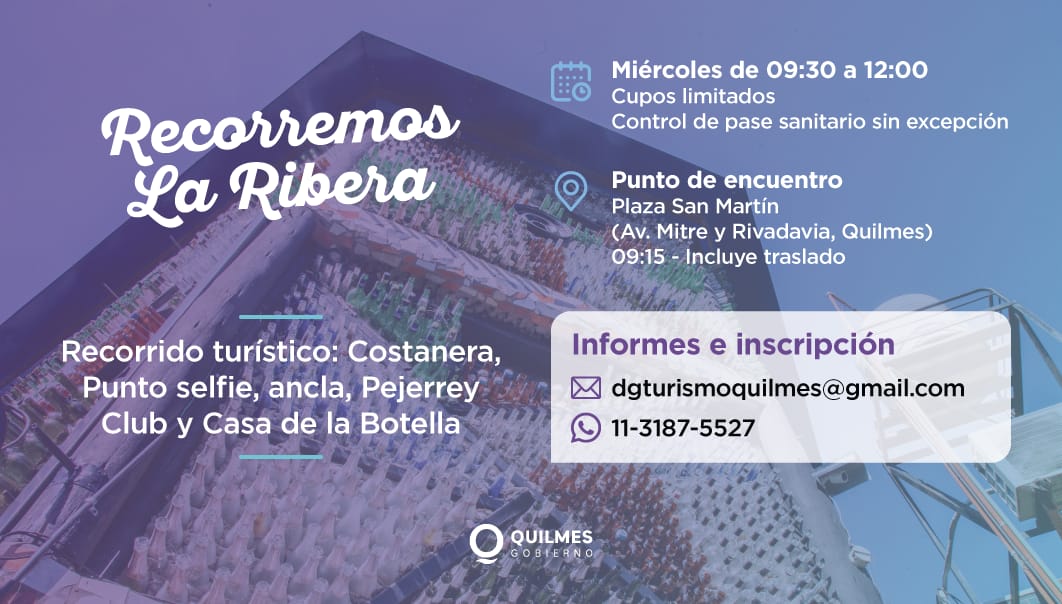 PROGRAMA “QUILMES CONOCE QUILMES”: MÚLTIPLES ACTIVIDADES EN LA RIBERA
