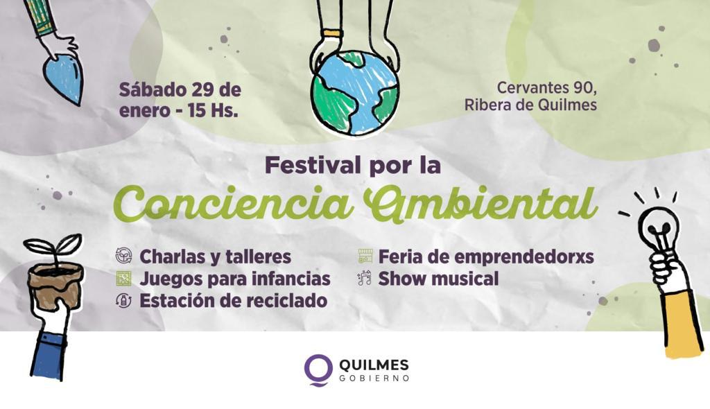 SE VIENE EL FESTIVAL POR LA CONCIENCIA AMBIENTAL EN LA RIBERA DE QUILMES
