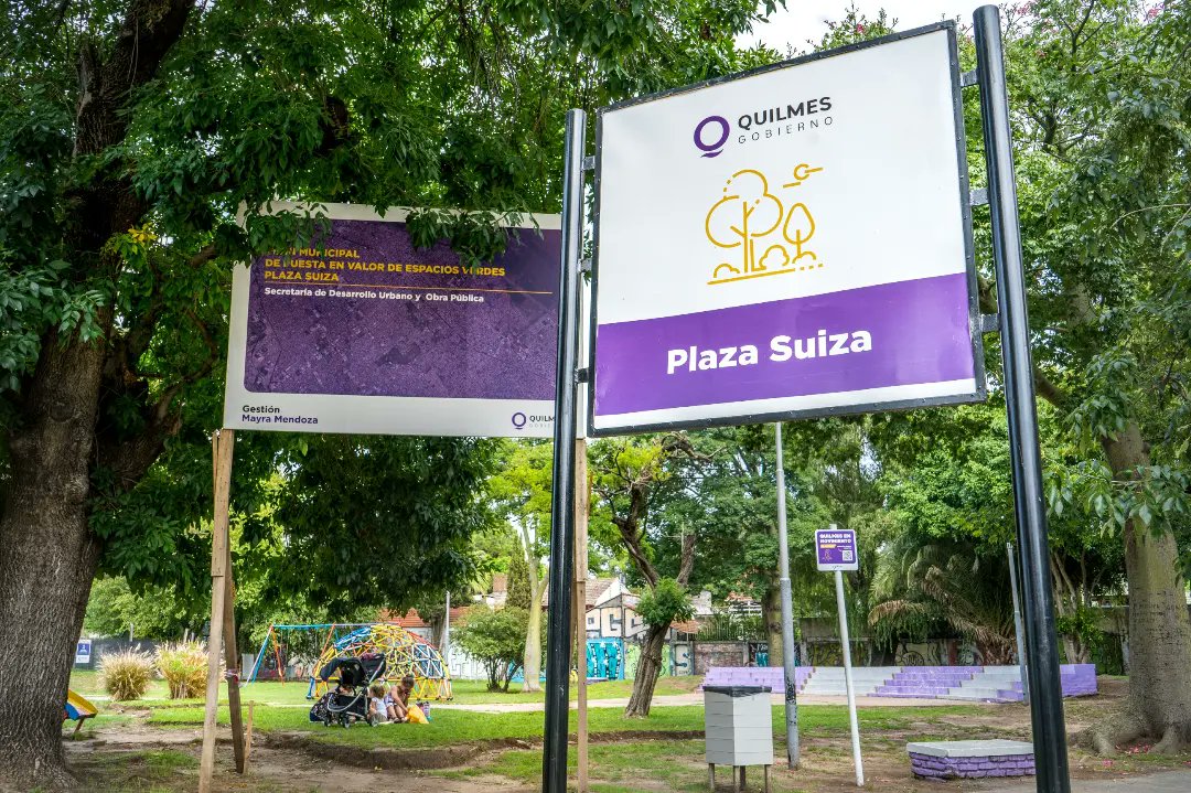 AVANZA LA OBRA DE PUESTA EN VALOR DE LA PLAZA SUIZA