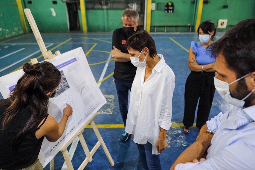 MAYRA SUPERVISÓ EL AVANCE DE OBRAS EN LA SOCIEDAD DE FOMENTO EL PROGRESO