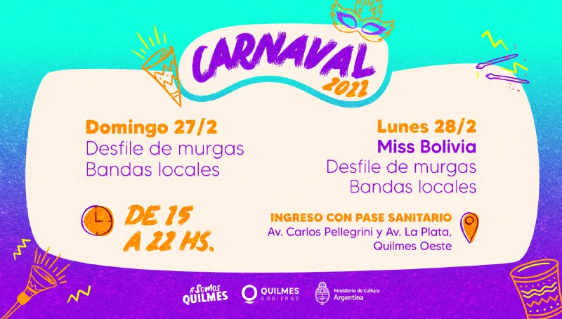 VUELVE EL CARNAVAL A QUILMES CON EL CIERRE ESTELAR DE MISS BOLIVIA