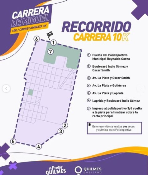 DÍA DE LA MEMORIA: VUELVE A QUILMES LA CARRERA DE MIGUEL