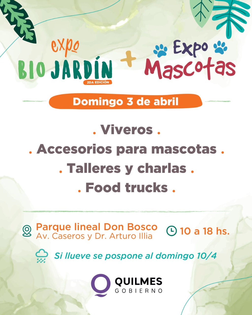 SE VIENE LA EXPO BIO JARDÍN + EXPO MASCOTA EN EL PARQUE LINEAL DE DON BOSCO
