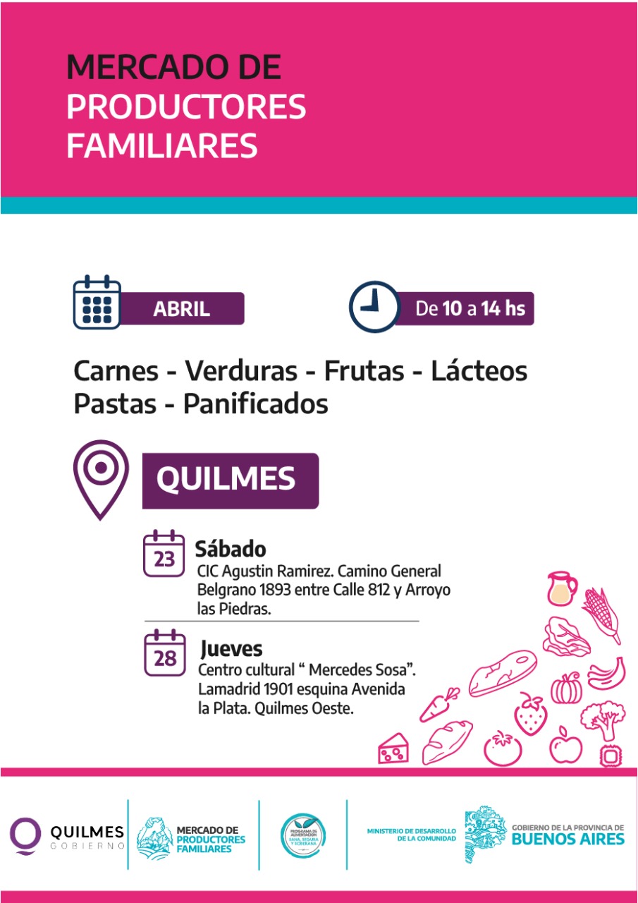 EL MERCADO DE PRODUCTORES FAMILIARES LLEGA A QUILMES