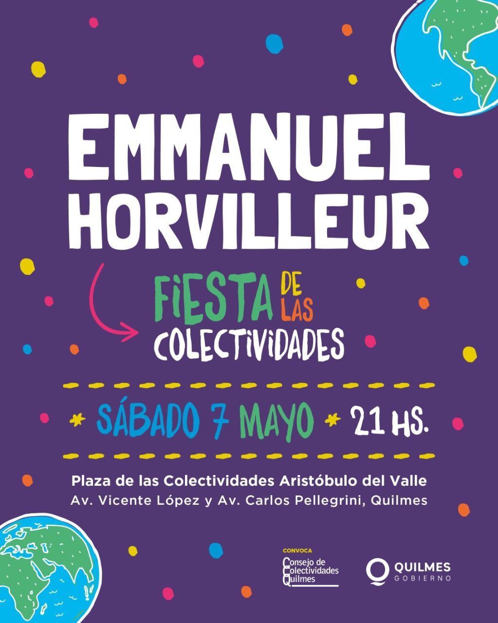EMMANUEL HORVILLEUR EN LA FIESTA DE LAS COLECTIVIDADES DE QUILMES