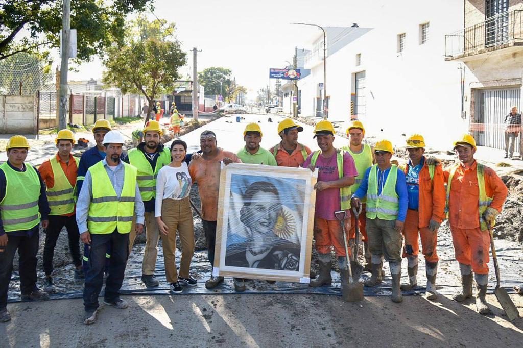MAYRA RECORRIÓ LA REPAVIMENTACIÓN DE LA AVENIDA SAN MARTÍN