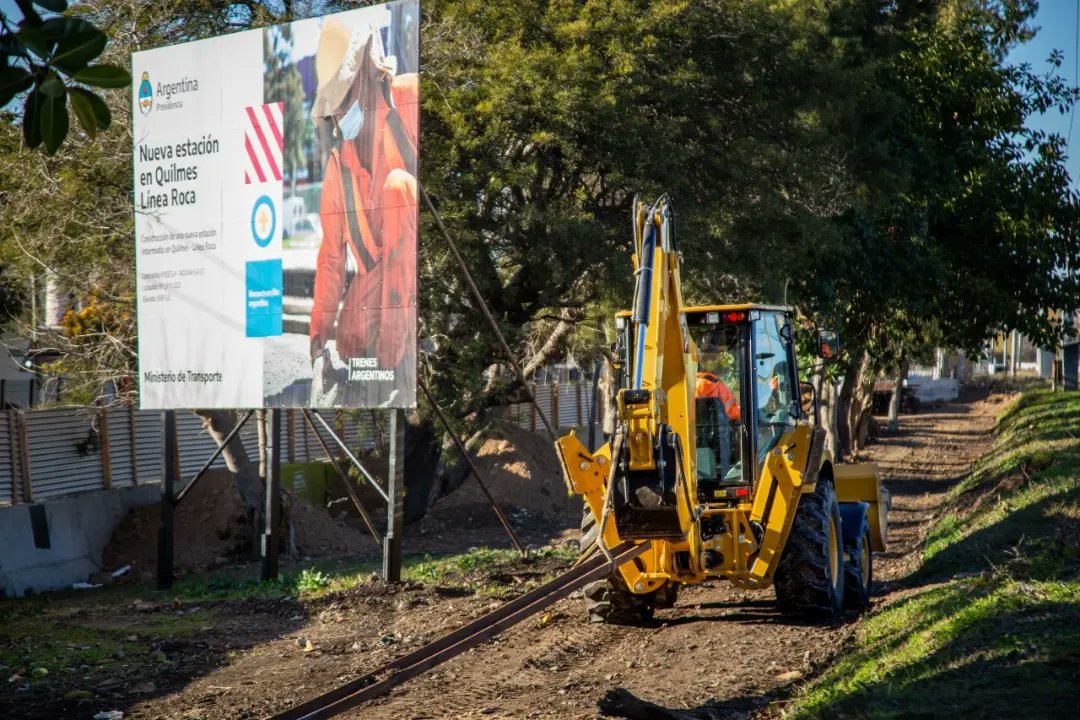 AVANZAN LAS OBRAS DE LA NUEVA ESTACIÓN EN QUILMES SUR DEL FERROCARRIL ROCA