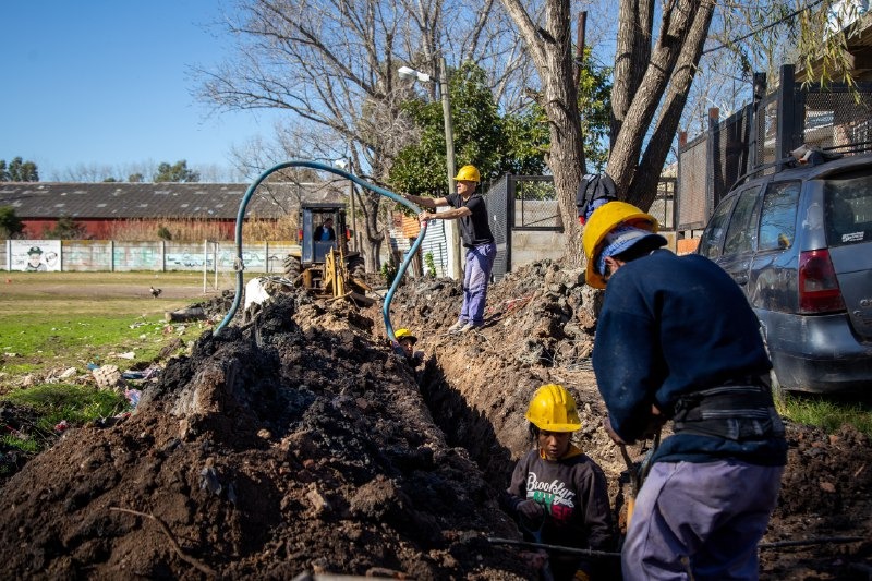 AVANZAN LAS OBRAS DE AGUA Y CLOACAS