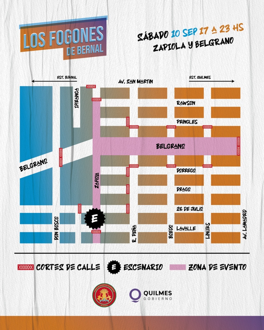  HABRÁ CORTES DE CALLES Y RECORRIDO DE COLECTIVOS  POR FESTEJOS EN BERNAL