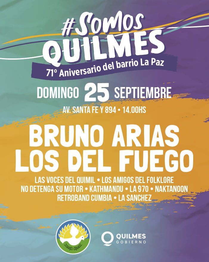 FESTIVAL “SOMOS QUILMES” POR EL 71° ANIVERSARIO DEL BARRIO LA PAZ