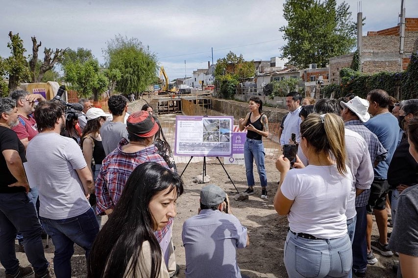 MAYRA Y EL MINISTRO NARDINI SUPERVISARON OBRAS HIDRÁULICAS