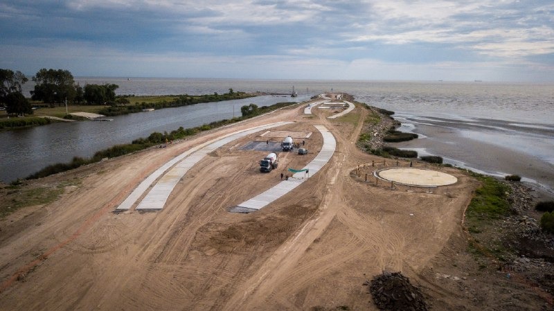 AVANZAN LOS TRABAJOS EN EL NUEVO PARQUE DE LA RIBERA DE QUILMES