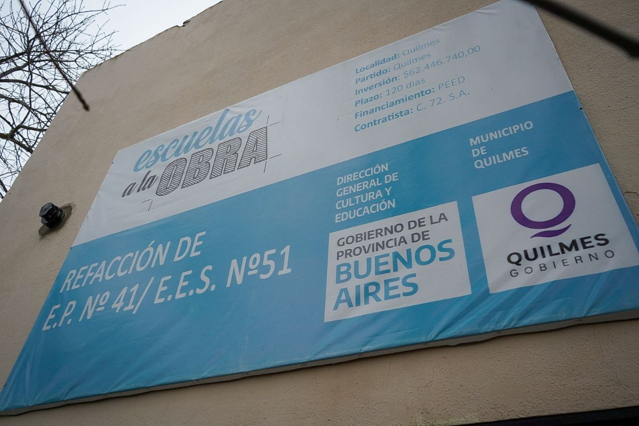 CONTINÚAN LAS OBRAS DE REFACCIÓN Y AMPLIACIÓN EN LA EP Nº 41 Y LA ES Nº 51 