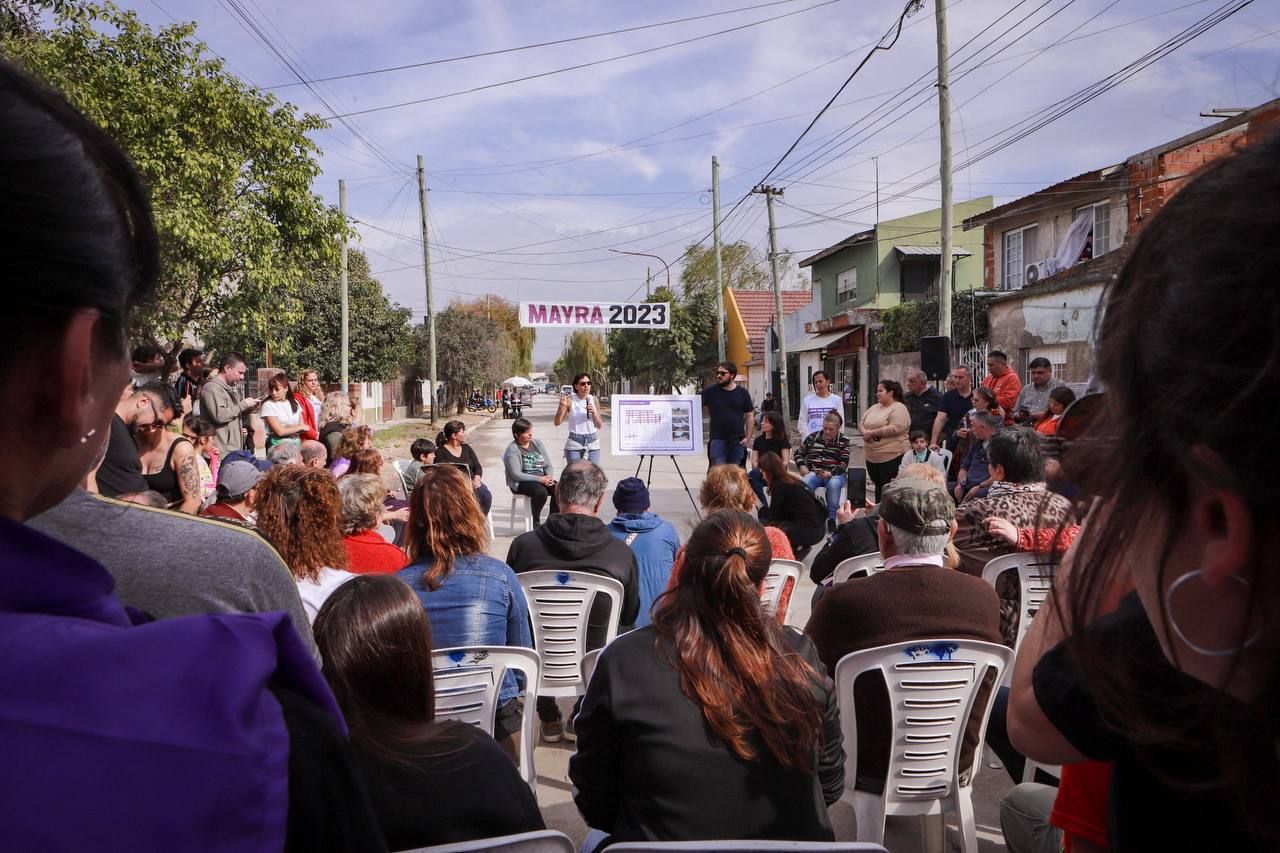 MAYRA RECORRIÓ OBRAS DE PAVIMENTOS EN SAN FRANCISCO SOLANO