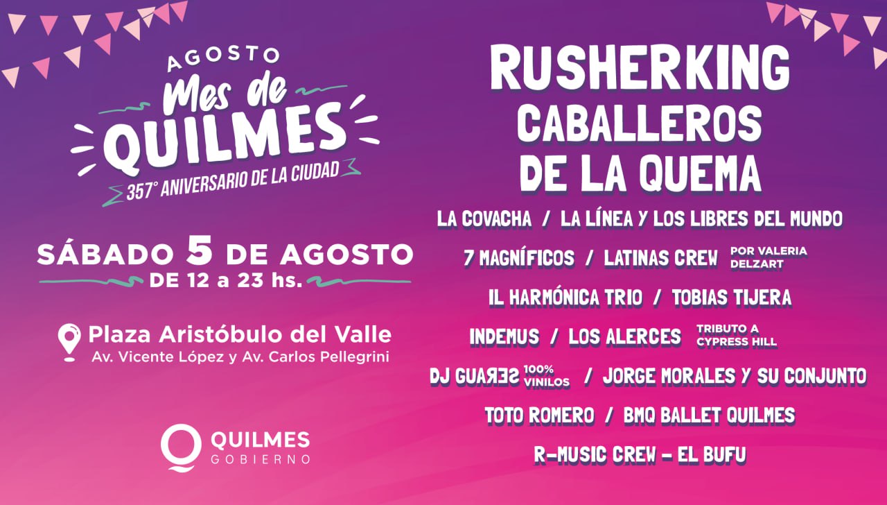  SE VIENE EL FESTIVAL “MES DE QUILMES” CON LA PRESENCIA DE KAPANGA 