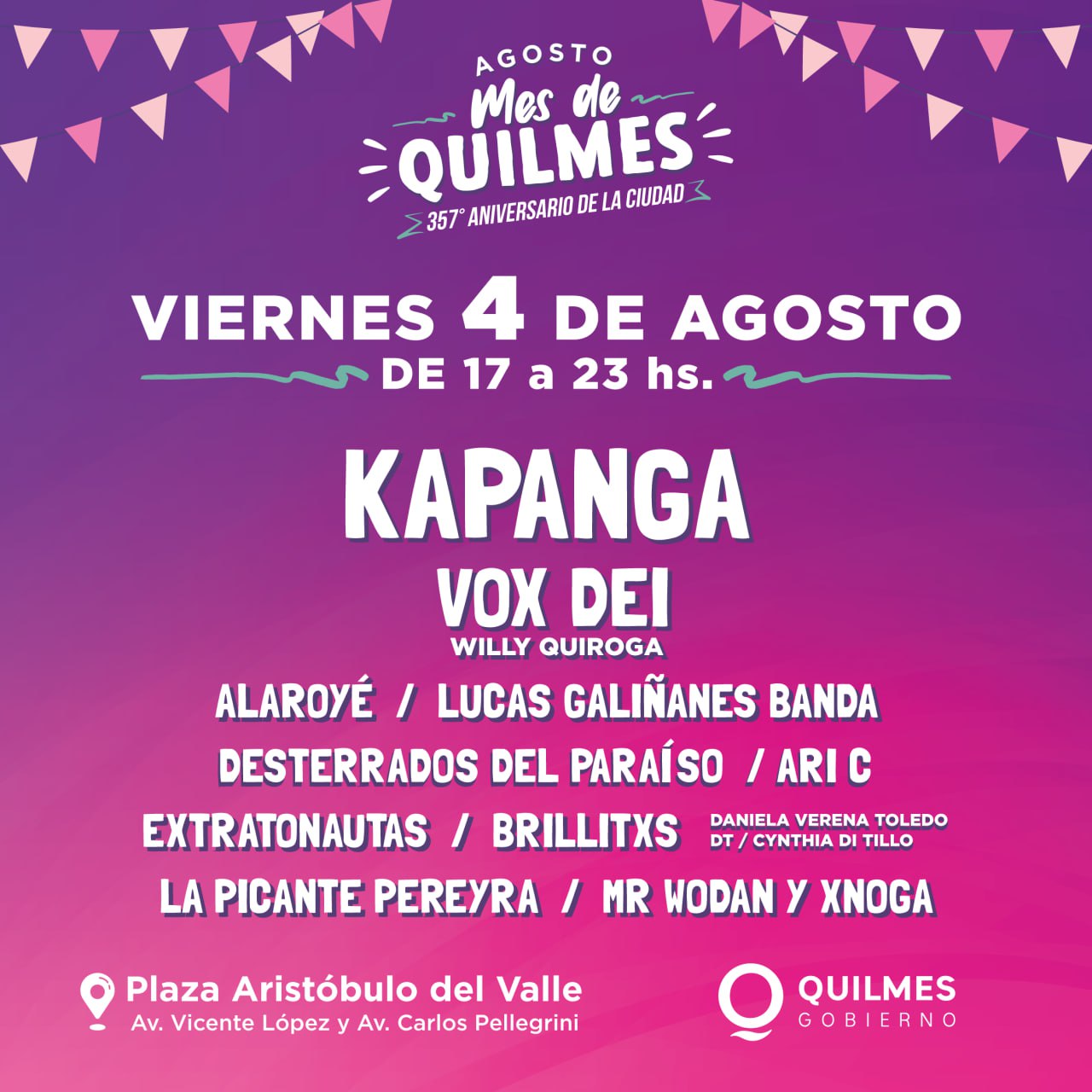  SE VIENE EL FESTIVAL “MES DE QUILMES” CON LA PRESENCIA DE KAPANGA 