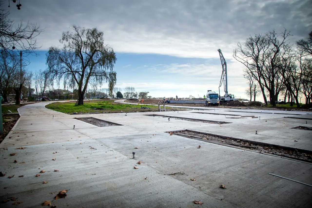 AVANZAN LAS OBRAS DEL NUEVO PARQUE DE LA RIBERA DE QUILMES