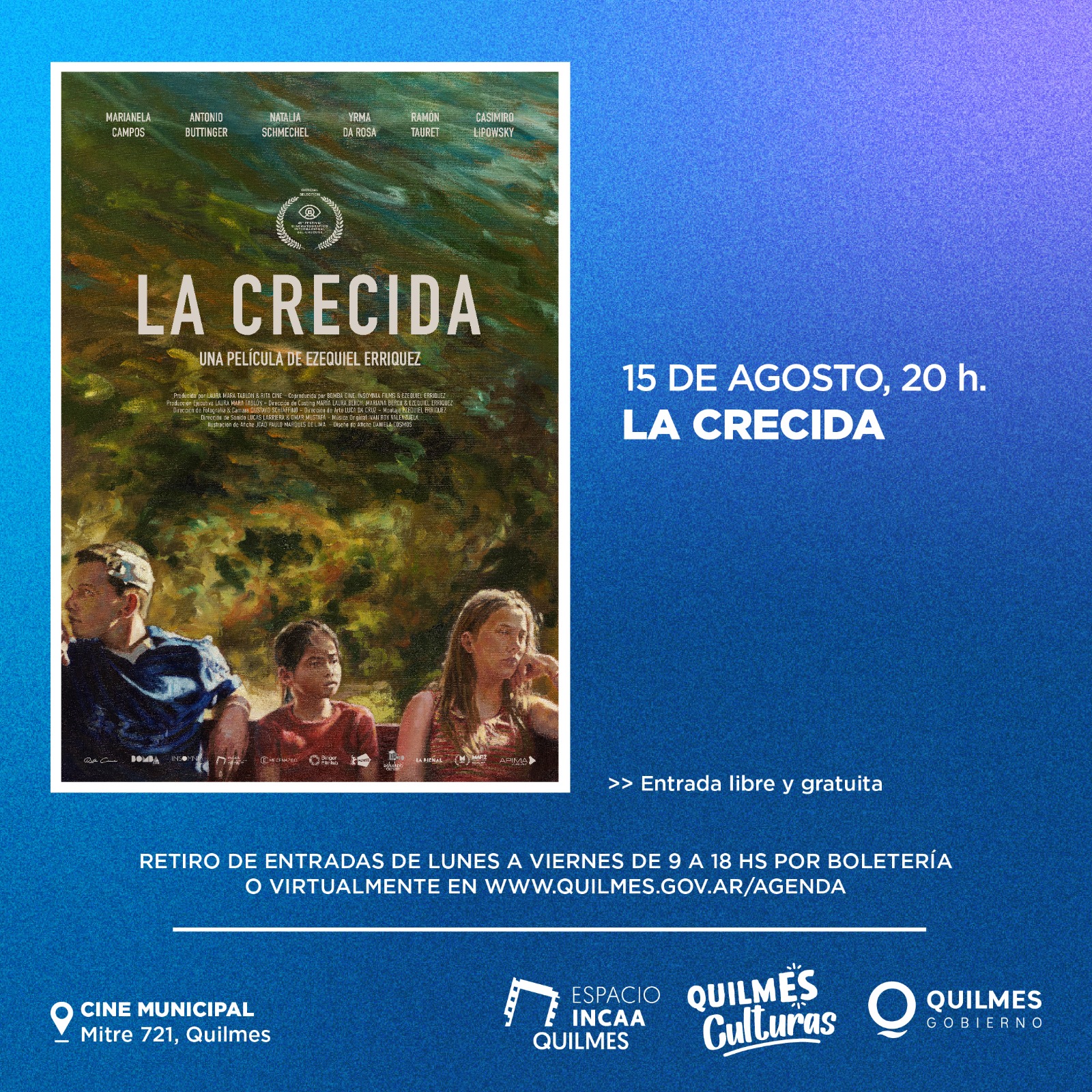  AGENDA DE ESPECTÁCULOS ARTÍSTICOS EN LOS MÚLTIPLES ESPACIOS QUILMEÑOS