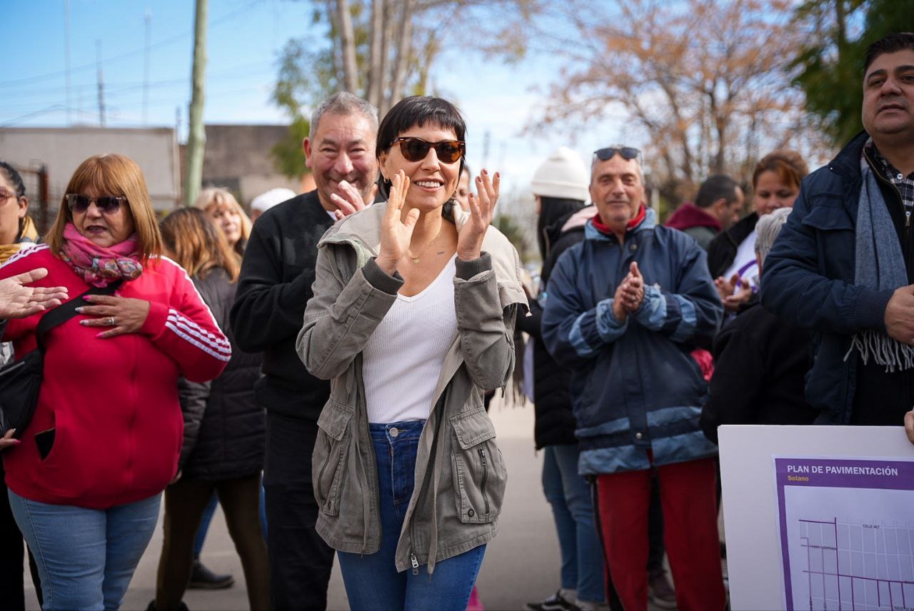 MAYRA RECORRIÓ OBRAS DE PAVIMENTACIÓN EN SAN FRANCISCO SOLANO