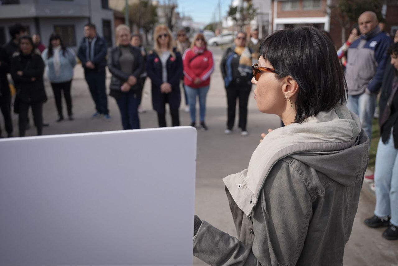 MAYRA RECORRIÓ OBRAS DE PAVIMENTACIÓN EN SAN FRANCISCO SOLANO
