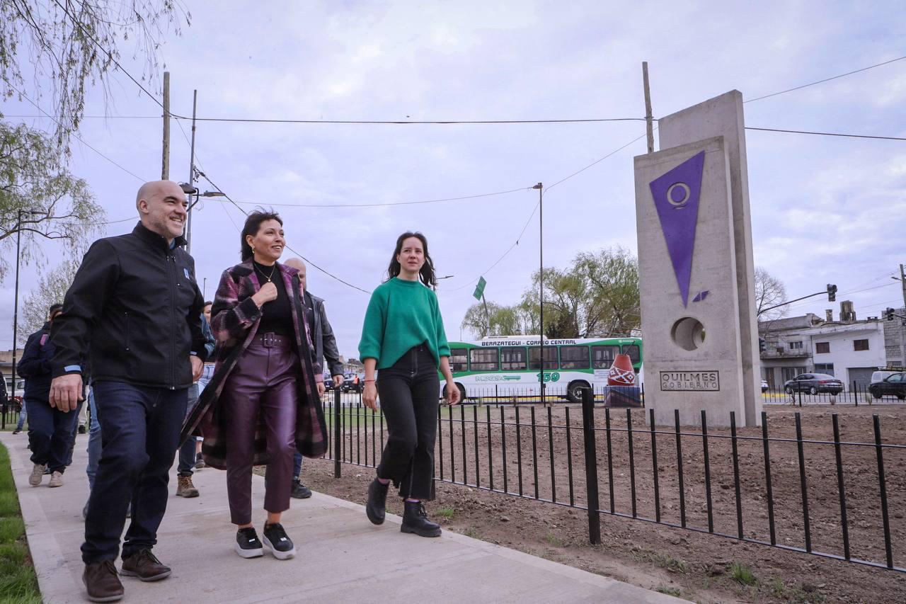 MAYRA INAUGURÓ OBRAS EN EL TRIÁNGULO DE BERNAL Y UN DESTACAMENTO POLICIAL
