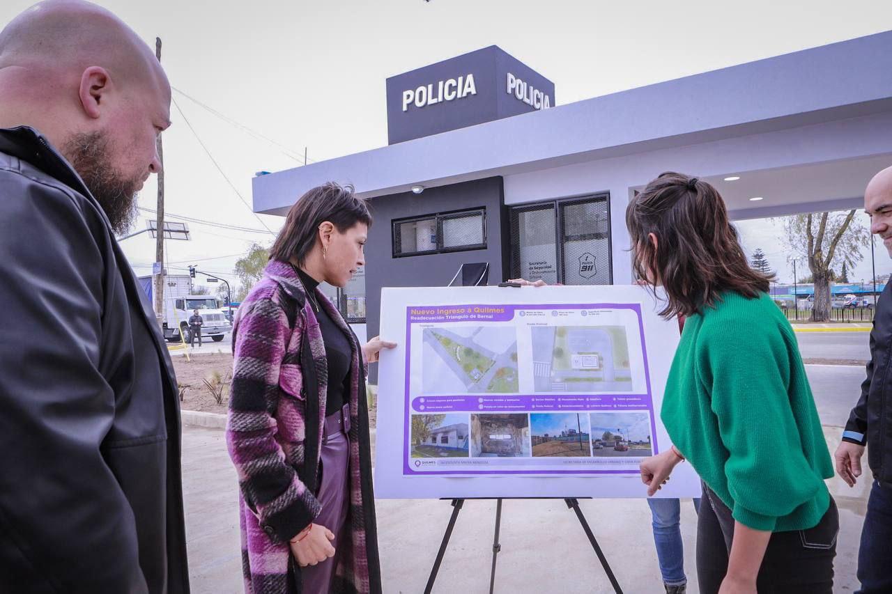 MAYRA INAUGURÓ OBRAS EN EL TRIÁNGULO DE BERNAL Y UN DESTACAMENTO POLICIAL