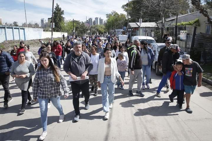 MAYRA RECORRIÓ LA OBRA DE LOS DESAGÜES PLUVIALES PARA EL COLECTOR ALBERDI