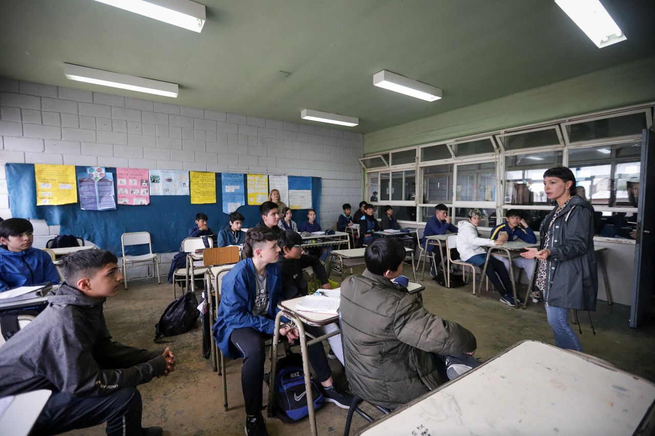 MAYRA SUPERVISÓ LA OBRA DE AMPLIACIÓN DE LA ESCUELA SECUNDARIA TÉCNICA Nº 1
