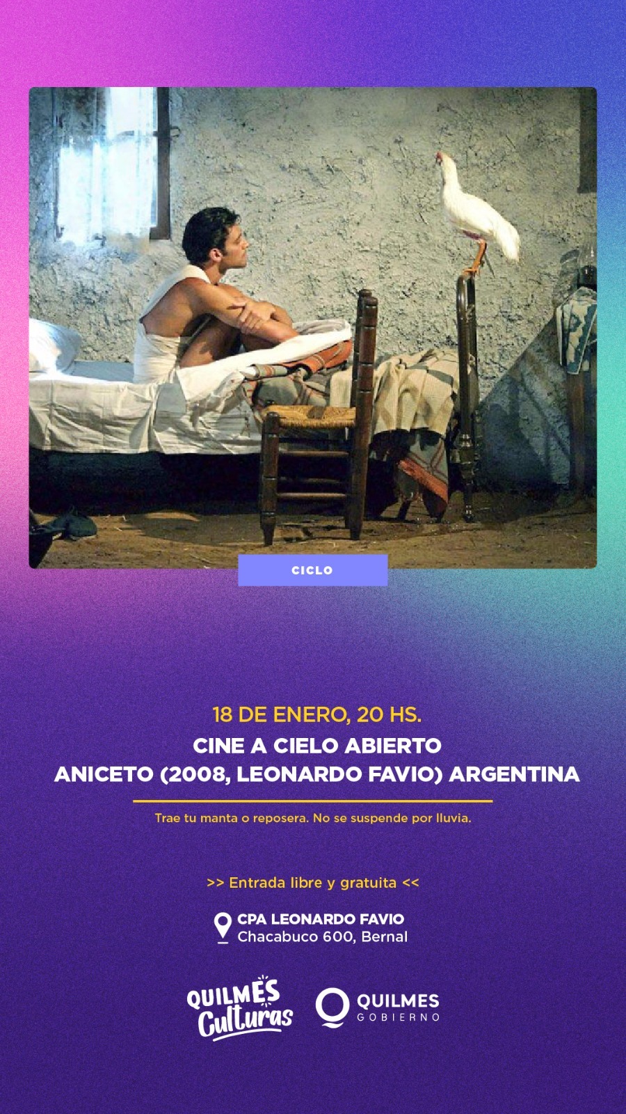 CICLO DE CLÁSICOS DEL CINE CON ENTRADA GRATUITA EN EL CPA LEONARDO FAVIO