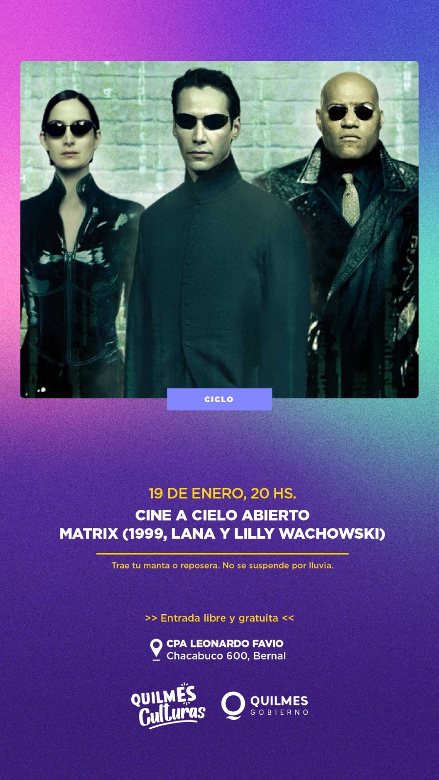CICLO DE CLÁSICOS DEL CINE CON ENTRADA GRATUITA EN EL CPA LEONARDO FAVIO