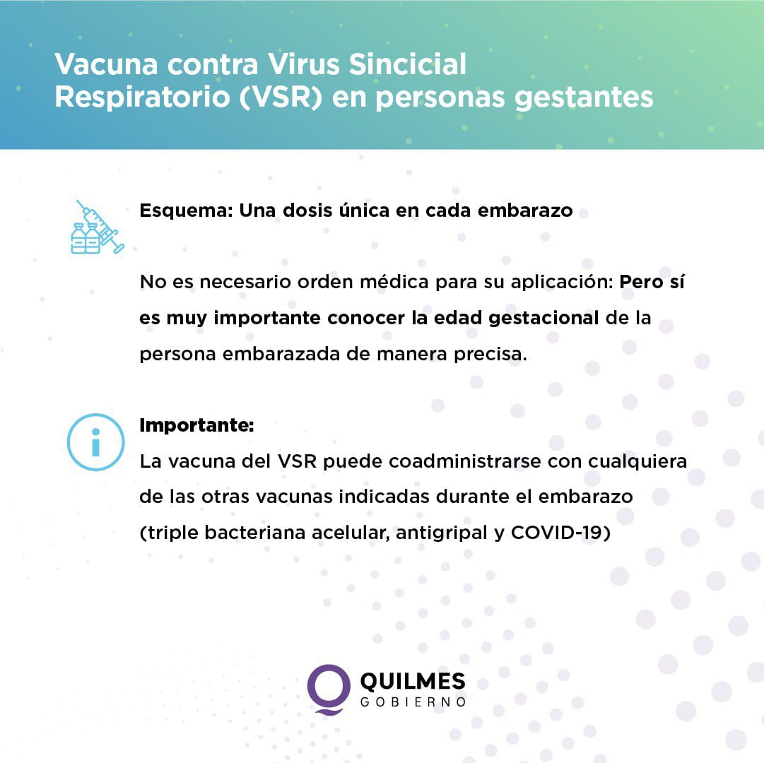 LA NUEVA VACUNA OBLIGATORIA PARA PERSONAS EMBARAZADAS SE APLICA EN QUILMES 