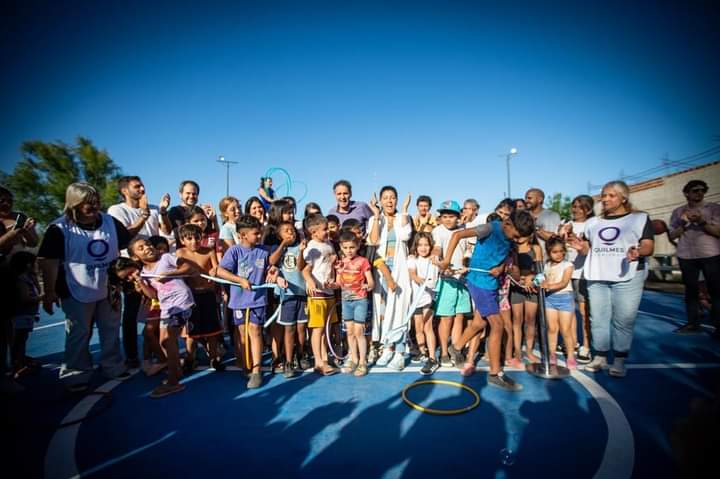 MAYRA Y KATOPODIS INAUGURARON UNA POSTA POLICIAL Y UN PARQUE EN SOLANO
