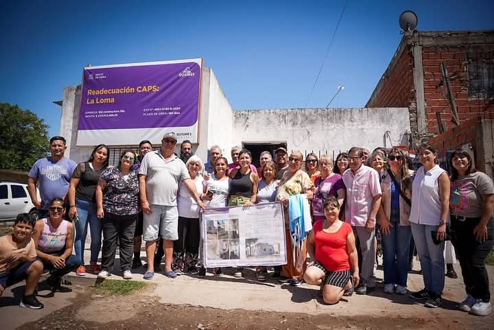 MAYRA RECORRIÓ LAS OBRAS DEL CAPS LA LOMA CON FINANCIAMIENTO 100% MUNICIPAL