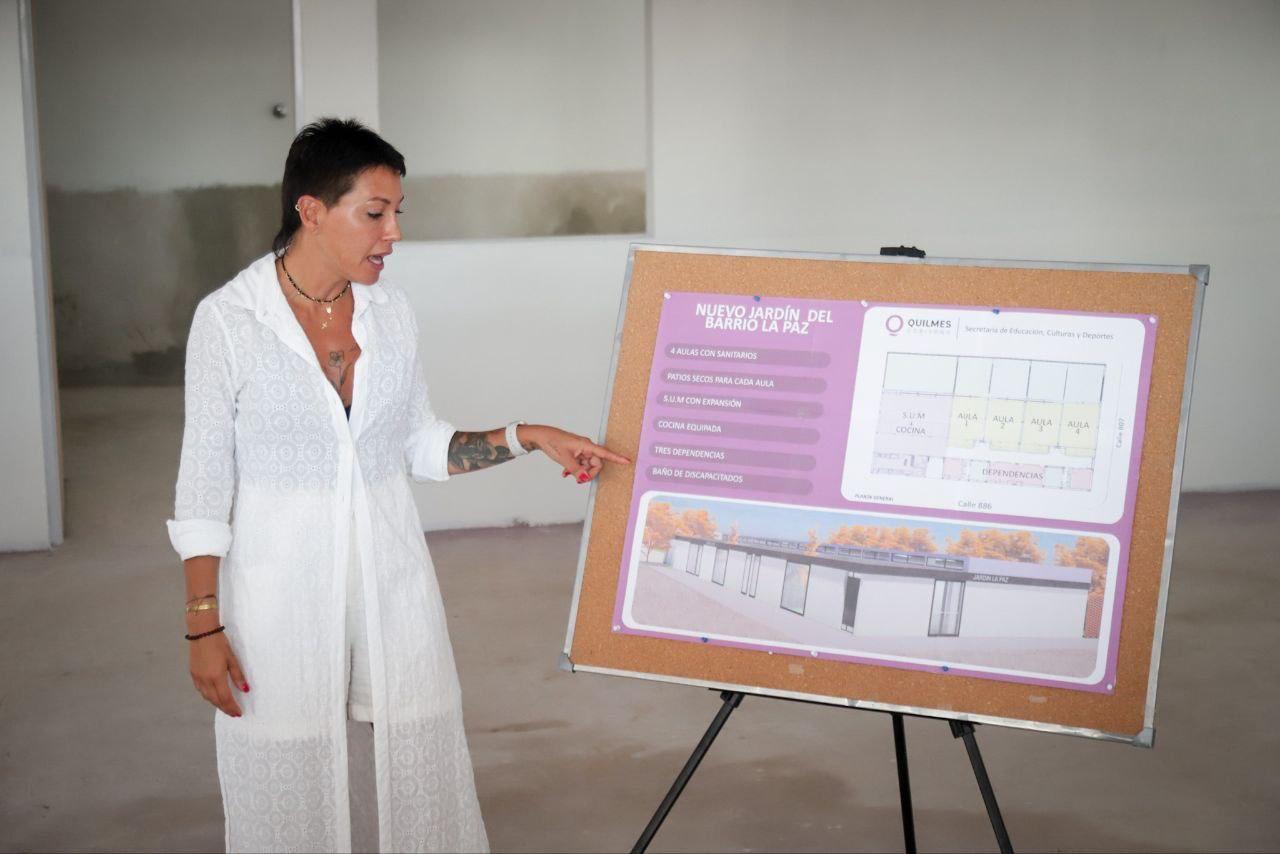 MAYRA SUPERVISÓ LA CONSTRUCCIÓN DEL NUEVO JARDÍN DE INFANTES SANTA LUCÍA