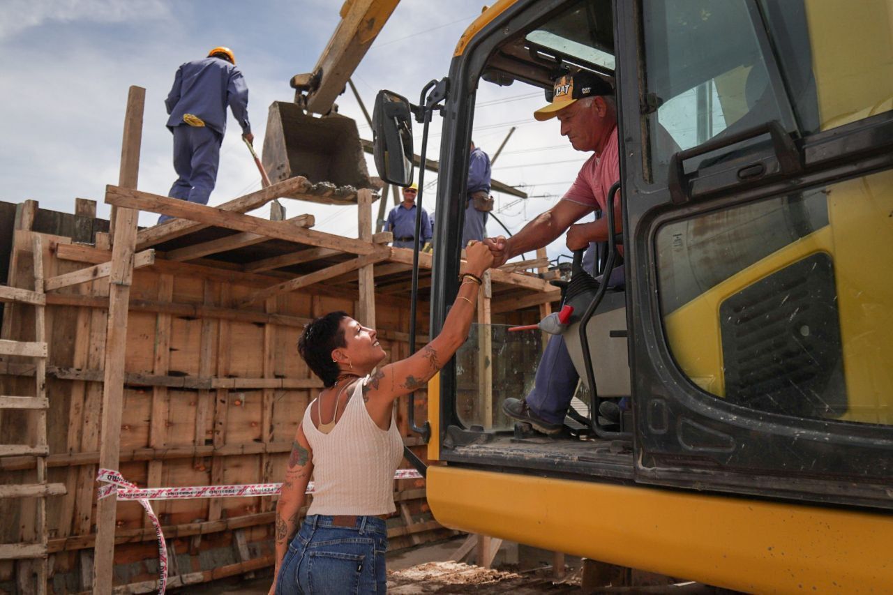 MAYRA VISITÓ EL ECOPARQUE Y SUPERVISÓ EL AVANCE DE LA PLANTA DE HORMIGÓN