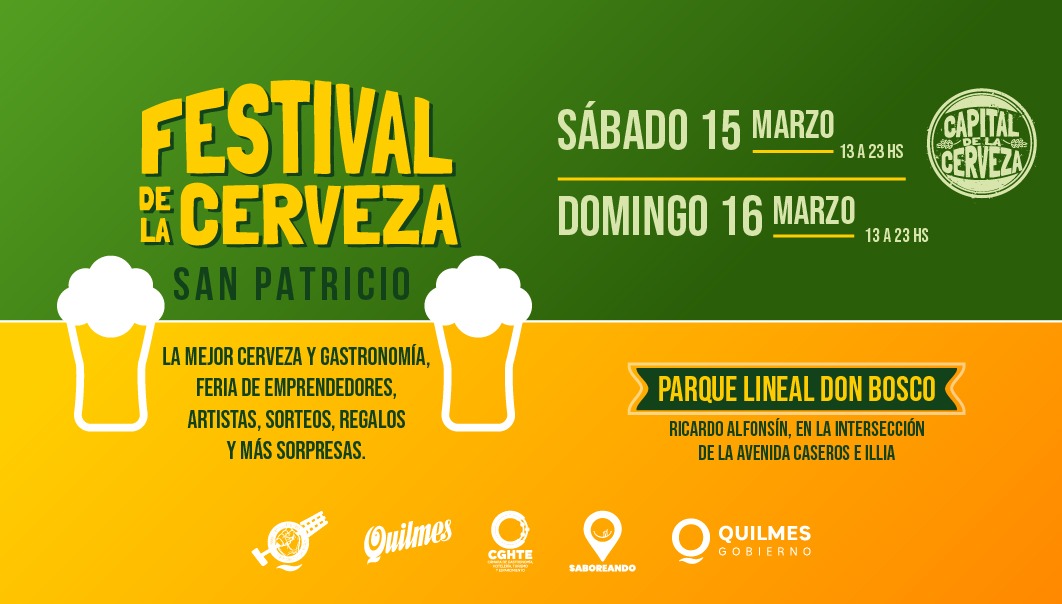  EL MUNICIPIO INVITA A UN NUEVO “FESTIVAL CERVECERO, EDICIÓN SAN PATRICIO” 