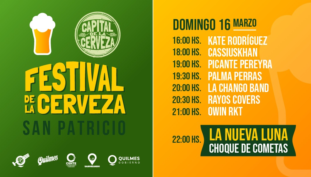  EL MUNICIPIO INVITA A UN NUEVO “FESTIVAL CERVECERO, EDICIÓN SAN PATRICIO” 